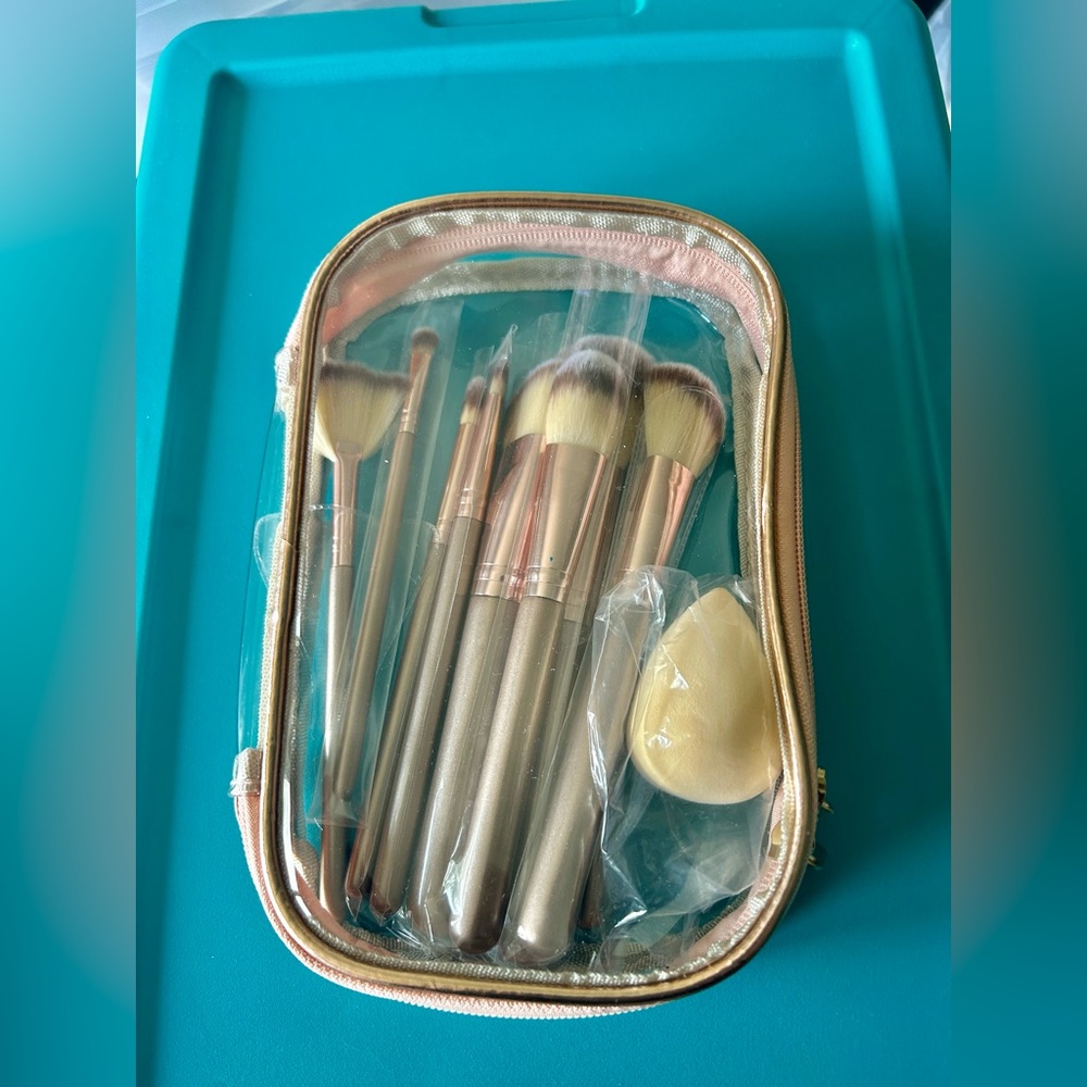 BRAND NEW MAKEUP BRUSH AND SPONGE SET